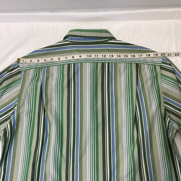 GAP,CLASSIC FIT,LONG SLEEVE,GREEN,TAN & STRIPED,BUTTON UP SHIRT.SIZE-L - Picture 3 of 10
